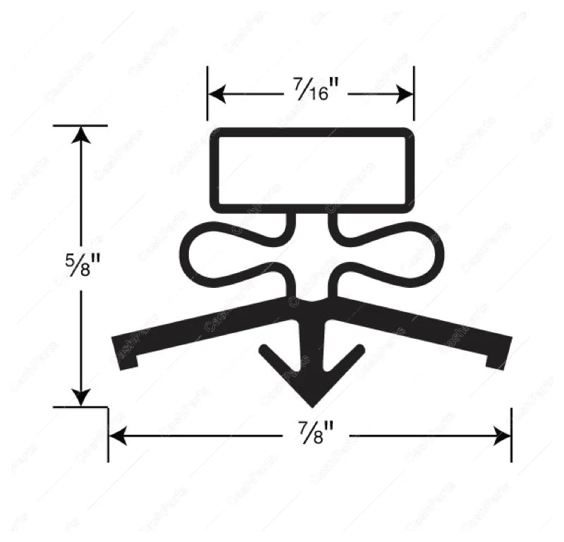 Gsk221 Door Gasket 17-3/4In X 26-1/4In Black