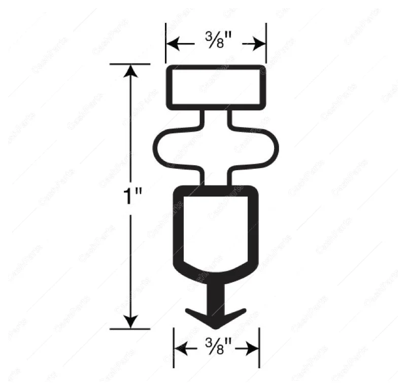 Gsk198 Door Gasket 24-1/2In X 63-1/4In Black