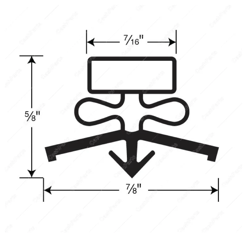 Gsk197 Door Gasket 12-5/8In X 24-1/2In Black