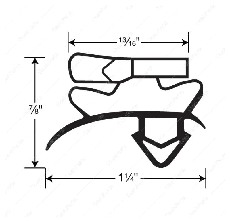 Gsk194 Door Gasket 19-3/8In X 54-1/4In Black