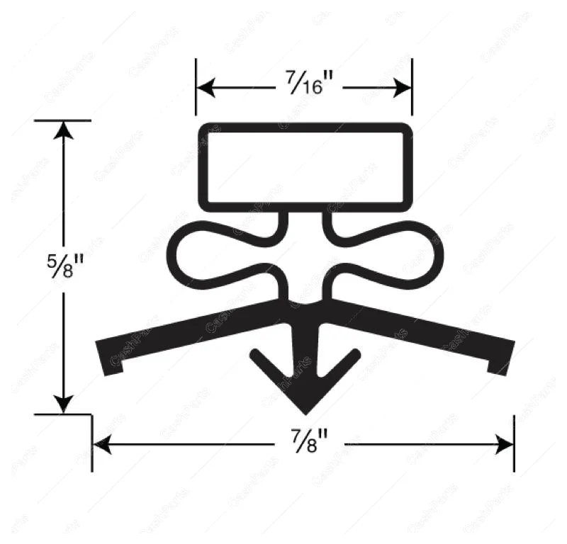 Gsk178 Door Gasket 13In X 22-7/8In Black