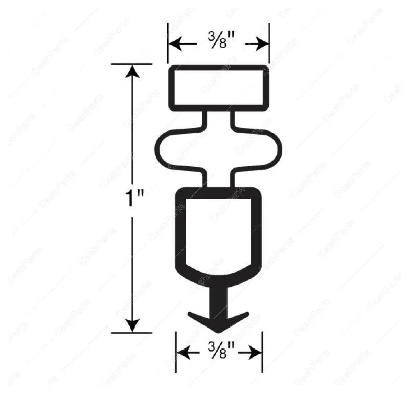 Gsk179 Door Gasket 23-1/4In X 50-3/8In Black