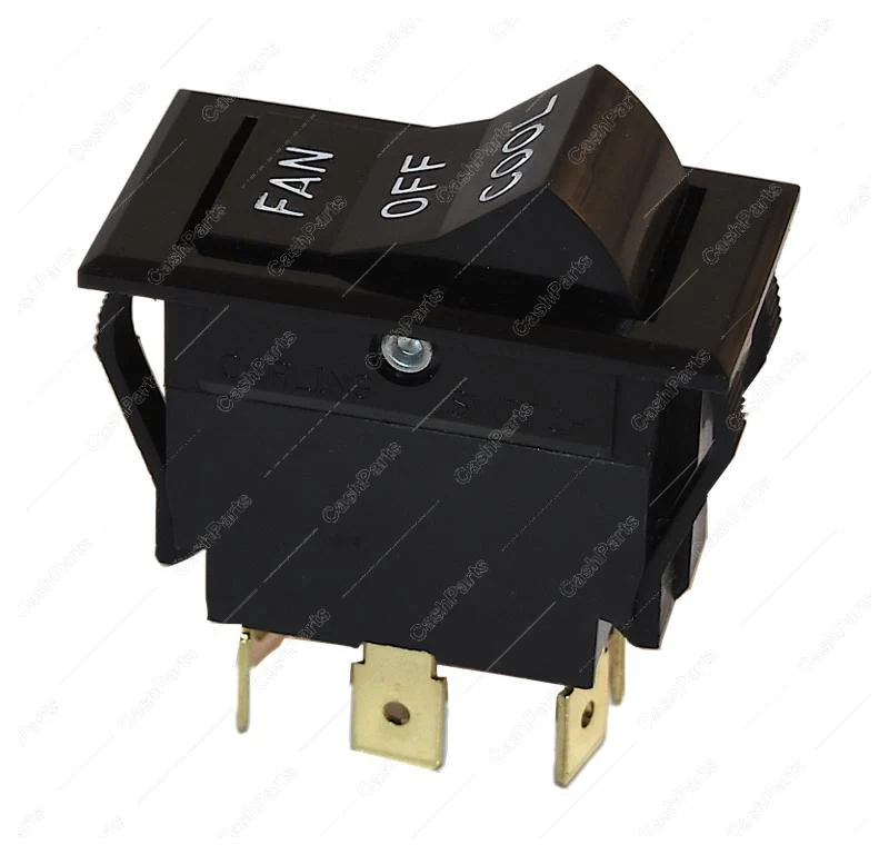 Sw034 Black Rocker 10A 250Vac 15A 125Vac 3/4Hp Dpdt