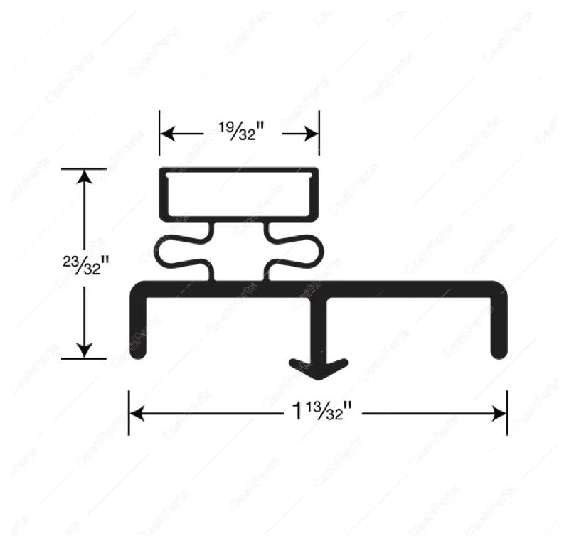 Gsk121 Door Gasket 79In X 38-1/2In X 79In 3 Sided Gray