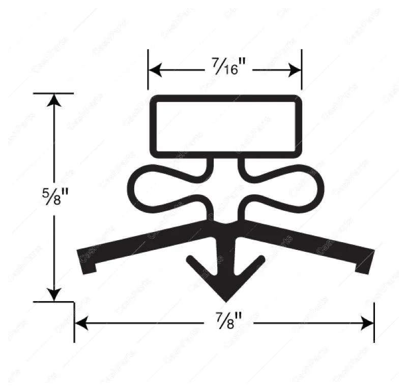 Gsk126 Door Gasket 23-5/8In X 59-3/4In Gray