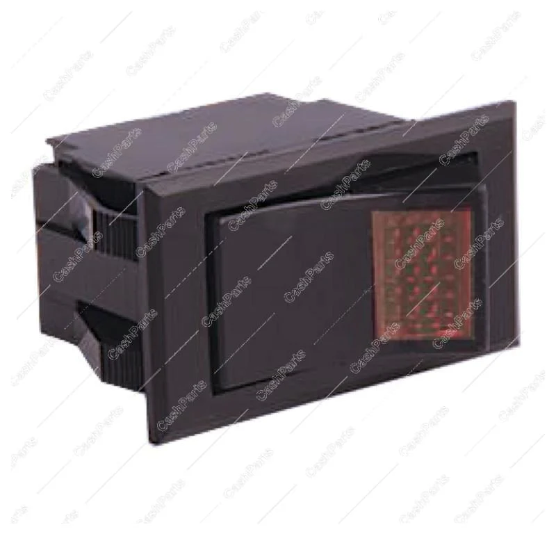 Sw213 Amber Lighted Rocker Switch
 Black Plastic
 20A 250V,125V Lamp
 Dpst