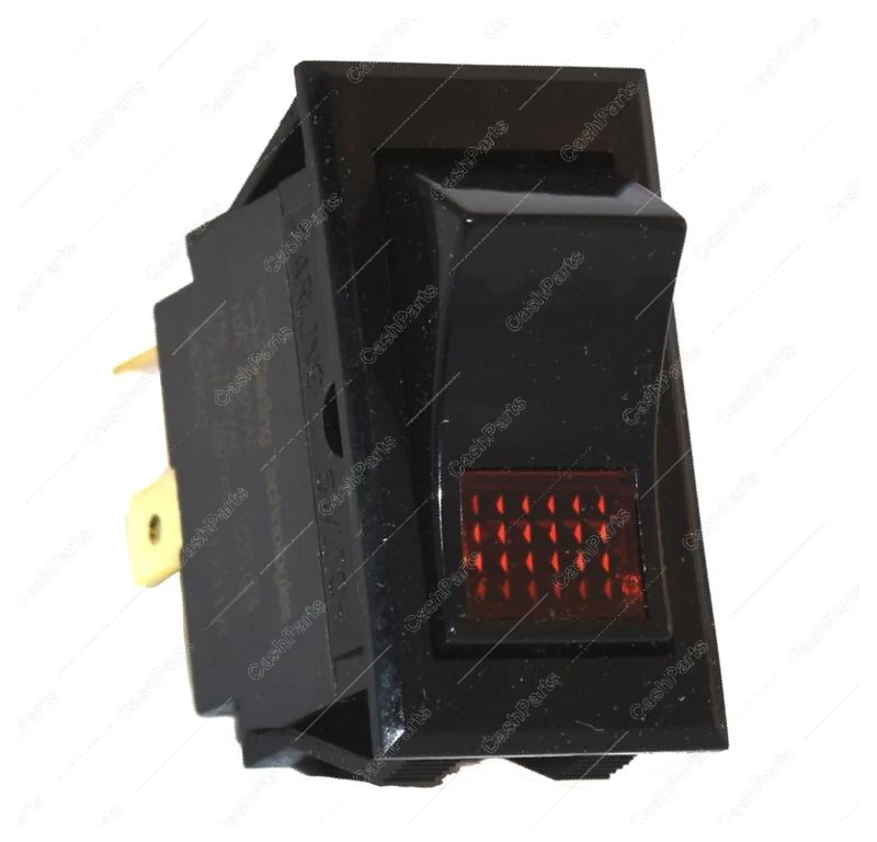 Sw217 Red Neon Lighted Rocker
 10A 250Vac
 15A 125Vac
 Dpst