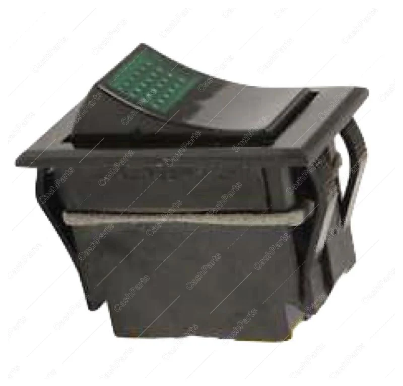 Sw224 Black Plastic Green Lighted Rocker 15A 125-277V Spdt