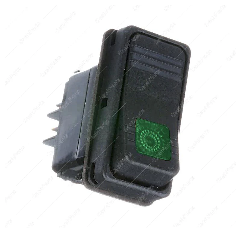 Sw259 Black Rocker Switch Green Light 15A 125V, 10A 250V Spst