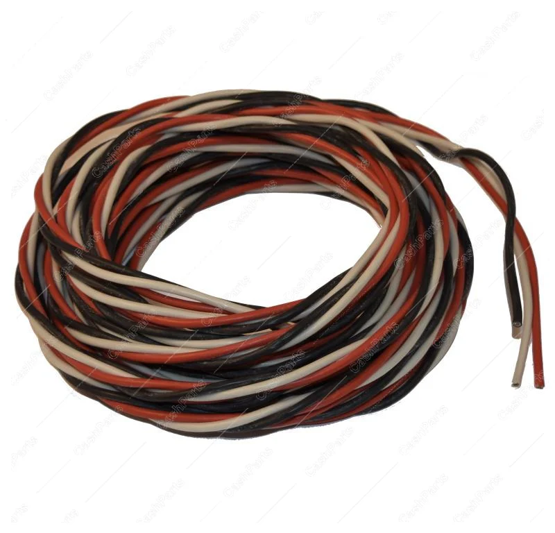Htw007 50Ft 12 Gauge High Temperature Glass Braid Copper Wire, 392F Temperature Rating