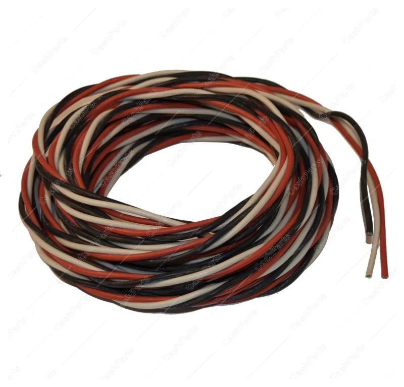 Htw011 25Ft 14 Gauge High Temperature Glass Braid Wire, 392F Temperature Rating