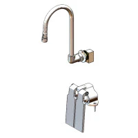 TSB141 Ledge-Mounted Double Pedal Valve w/ Dummy Rigid Gooseneck & Short Elbow