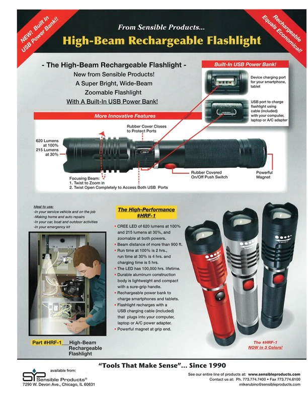 TOOL090 Rechargeable Flashlight / Powerbank