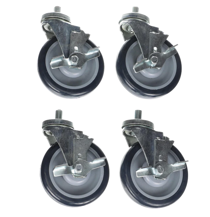 HRDWR556 Caster Kit, 5" blue Polyurethane