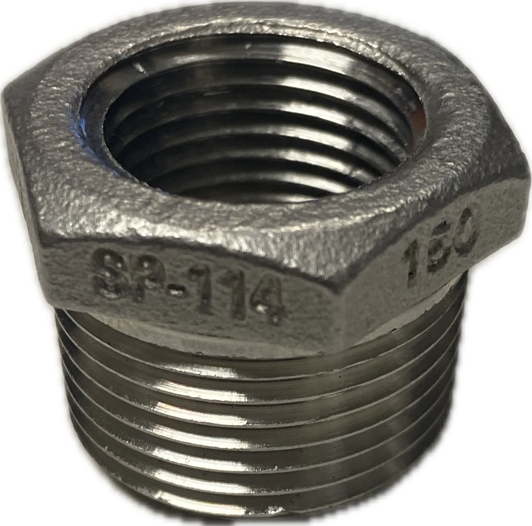 MLX204 Reducer Bushing, SS, 3/4" x 1/2"