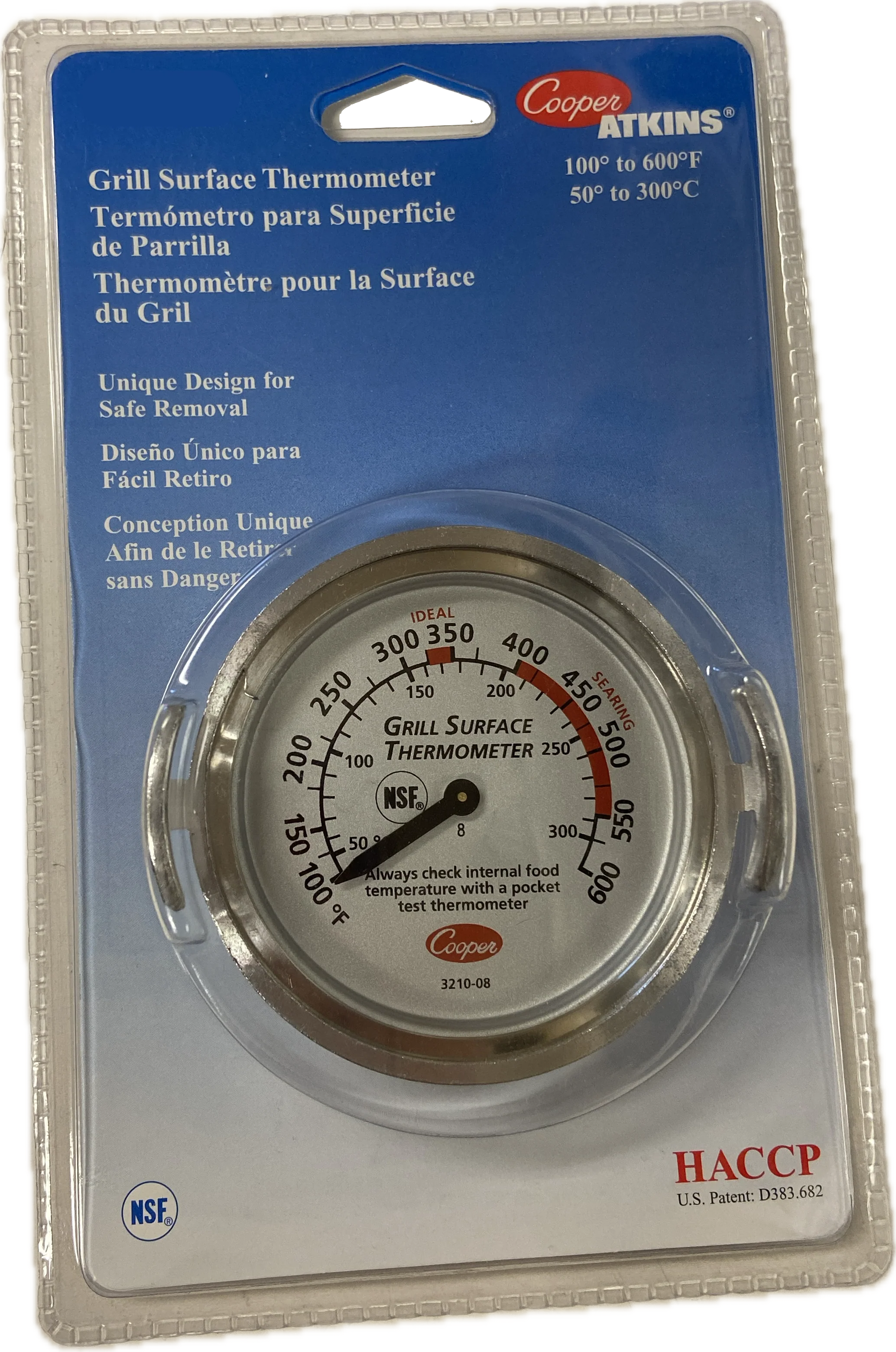 TOOL102 Grill Surface Thermometer, 100-600F