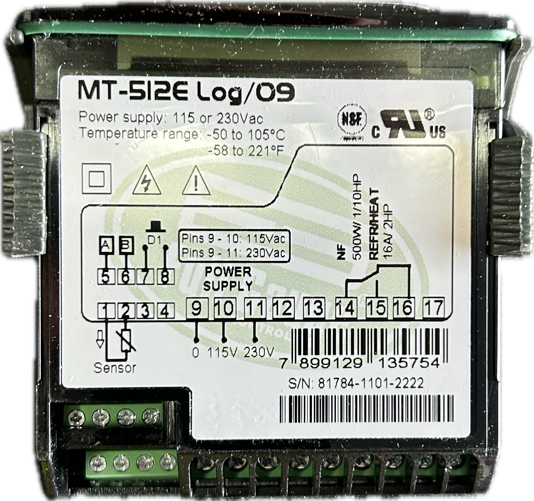 CNTRL119 Digital Control, -58F-221F