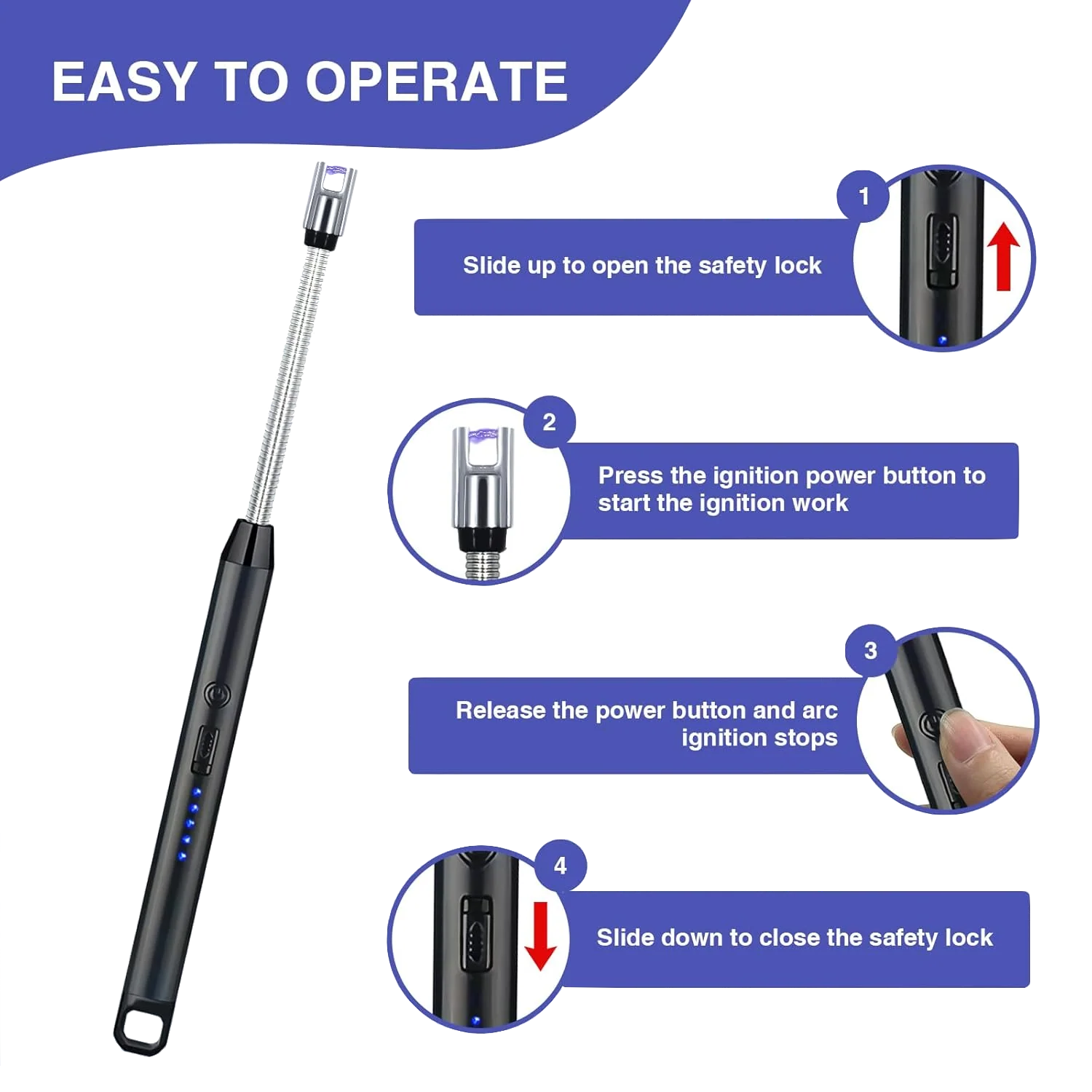 TOOL116 Pilot Lighter, Rechargeable and extended - Image 2