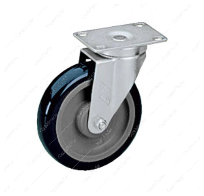 HRDWR737 Plate Mount Caster 3" Wheel, With Brake