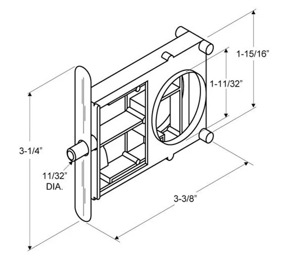 HRDWR750 Latch Housing, concealed - Image 2