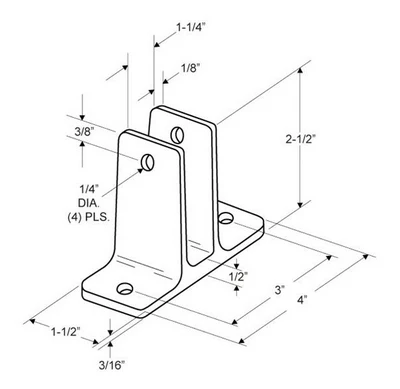 HRDWR751 Partition Bracket - Image 2