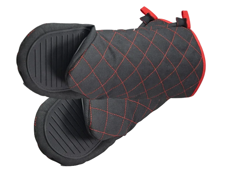 TOOL113 Commercial Oven Mitt, Black 14" - Image 2